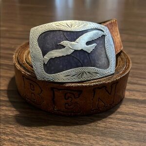 Johnson & Held Soaring Bird Belt Buckle J&H and Big Ben Belt